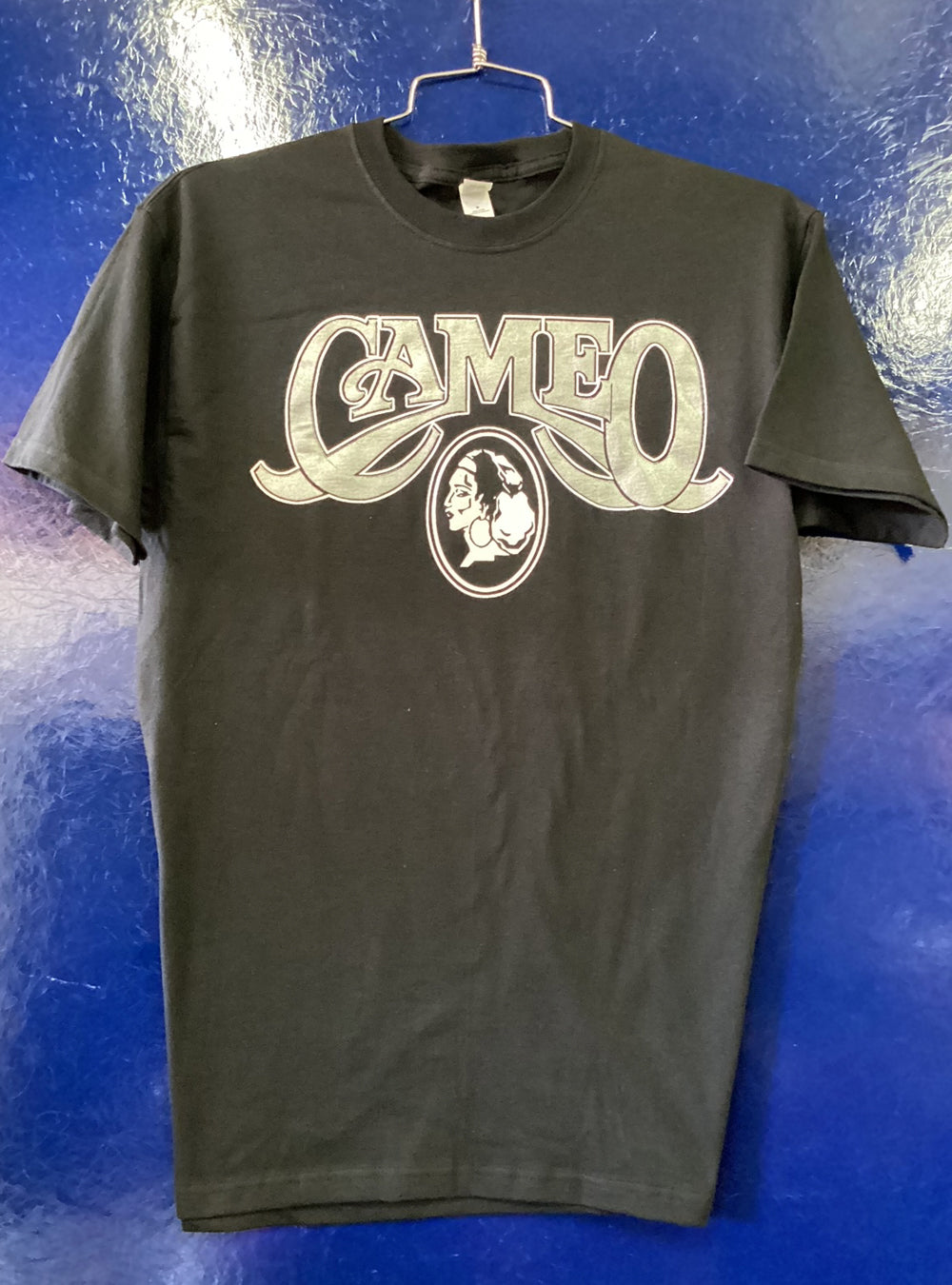 Black Tee with SILVER CAMEO Logo