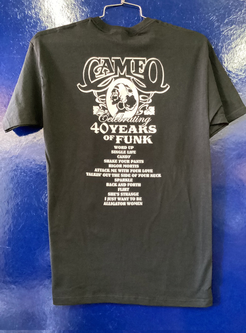 Black Tee with SILVER CAMEO Logo